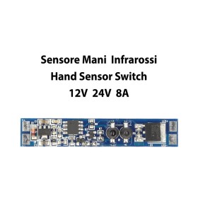 Sensore Movimento Mani 12V 24V 8A Per Profilo Alluminio