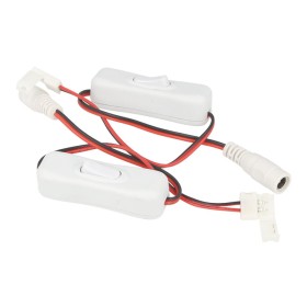 2 PZ Interruttore ON/OFF Con Connettore 8mm Per Chiudere Striscia Led e Cavo DC JACK Alimentazione Presa Femmina 5,5mm x 2,1mm