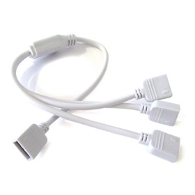 2 PZ Connettori Splitter Duplicatore Sdoppiatore Multipresa da 1 Cavo RGB a 3 Cavi Spine Prese RGB Femmine