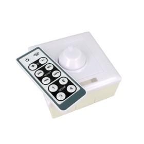 Varialuce Led Triac Dimmer SCR 220V 200W Con Rotella e Telecomando Infrarossi Scatola 86X86 Inclusa