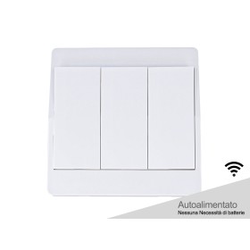 Interruttore RF Wireless Telecomando Senza Batteria Pila 3 Tasti Impermeabile IP65 Per Multi Ricevitori CL8220 Batteryless