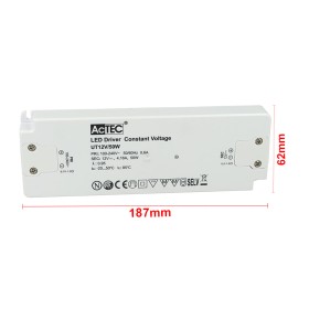 Alimentatore Trasformatore CV Slim 12V 50W 4,16A Voltaggio Costante 187x62x22mm