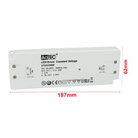 Alimentatore Trasformatore CV Slim 24V 50W 2,1A Voltaggio Costante 187x62x22mm