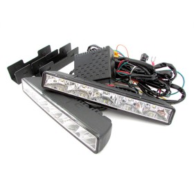 Luci Diurne Led DRLs 12V 24V 5W Dimmerabile Funzione Frecce e Ritardo Spegnimento IP65 Omologato E8 E4 R87