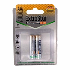 Pila Batteria AAA Ricaricabile 1,5V 1000mAh Ni-MH Extrastar Confezione da 2 Pezzi