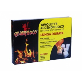 48 Cubetti Tavolette Accendifuoco Per Camini Stuffe Barbecue
