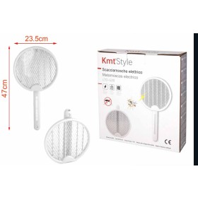 Racchetta Scacciamosche Elettrico + Lampada Antizanzara Ricaricabile USB Pieghevole