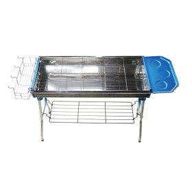 Griglia Barbecue Grande Con Piani e Supporto BBQ Carbon 99X31X72cm Acciaio Inox