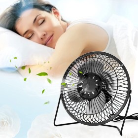 Mini Ventilatore Da Tavolo In Metallo Alimentazione Con USB Colore Misti Diametro 19cm