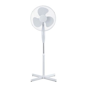 Ventilatore con Base a Croce 40W Altezza Regolabile Max 120cm 3 Pale a 3 Velocità Rotante Colore Bianco SKU-7922