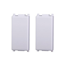ETTROIT 2 Pezzi Copritasti Copriforo Falso Polo 1P Bianco Compatibile Con Vimar Plana