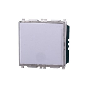 ETTROIT Pulsante Targa Portanome 2P 2M Campanello Colore BIANCO Compatibile Con Vimar Plana
