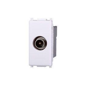 ETTROIT Connettore Presa TV Terminale Maschio Colore BIANCO Compatibile Con Vimar Plana