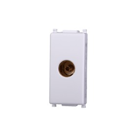 ETTROIT Connettore Presa TV Terminale Femmina Colore BIANCO Compatibile Con Vimar Plana