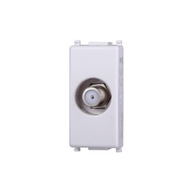 ETTROIT Presa TV SAT A Vite Satellitare Tipo F Colore BIANCO Compatibile Con Vimar Plana