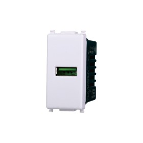 ETTROIT Modulo Presa Caricatore USB 5V 2,1A Colore Bianco Compatibile Con Vimar Plana