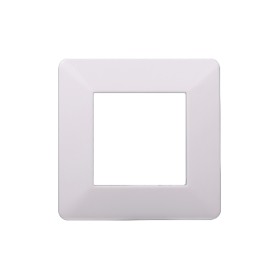 ETTROIT Placca Plastica Serie Starlight 2P Colore Bianco Compatibile Con Vimar Plana