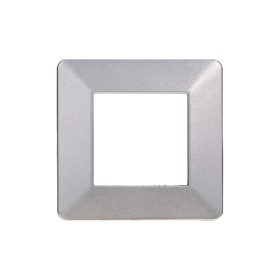 ETTROIT Placca Plastica Serie Starlight 2P Colore Silver Compatibile Con Vimar Plana