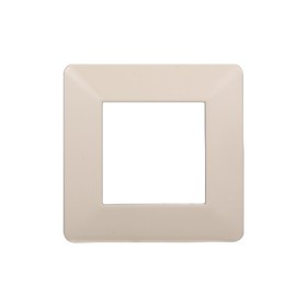 ETTROIT Placca Plastica Serie Starlight 2P Colore Sabbia Compatibile Con Vimar Plana