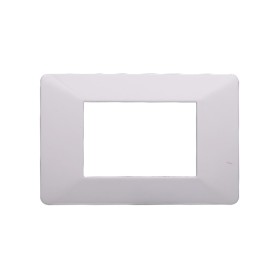 ETTROIT Placca Plastica Serie Starlight 3P Colore Bianco Compatibile Con Vimar Plana
