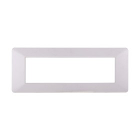 ETTROIT Placca Plastica Serie Starlight 7P Colore Bianco Compatibile Con Vimar Plana