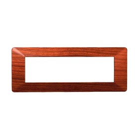 ETTROIT Placca Plastica Serie Starlight 7P Colore Radica Compatibile Con Vimar Plana