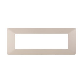 ETTROIT Placca Plastica Serie Starlight 7P Colore Sabbia Compatibile Con Vimar Plana