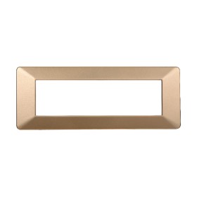 ETTROIT Placca Plastica Serie Starlight 7P Colore Oro Compatibile Con Vimar Plana