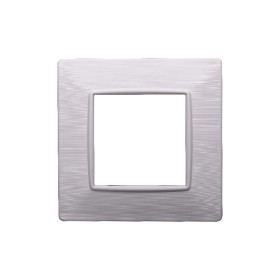 ETTROIT Placca Plastica Serie Starlight 2P Colore Bianco Satinato Compatibile Con Vimar Plana