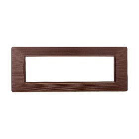 ETTROIT Placca Plastica Serie Starlight 7P Colore Bronzo Satinato Compatibile Con Vimar Plana