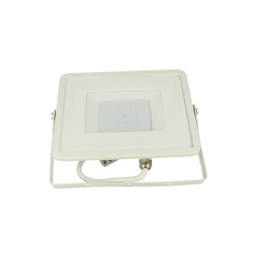 Faro Led Flood Light 50W IP65 Caldo 3000K Super Slim 28mm Carcassa Bianca Samsung Garanzia 5 Anni SKU-21409