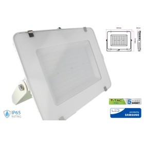 Faro Led Flood Light 200W IP65 Bianco Neutro Super Slim 56mm Carcassa Bianca Samsung Garanzia 5 Anni SKU-420