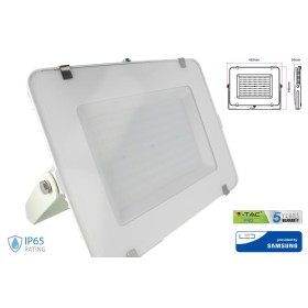 Faro Led Flood Light 200W IP65 Bianco Freddo Super Slim 56mm Carcassa Bianca Samsung Garanzia 5 Anni SKU-421