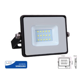 Faro Proiettore Led Flood Light 10W Bianco Freddo 6400K Carcassa Nera Chip Samsung Garanzia 5 Anni SKU-426