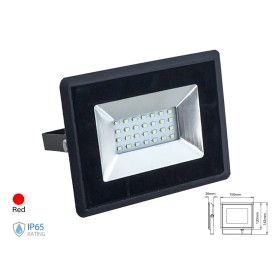 Faro Proiettore Led Flood Light 20W Colore Rosso IP65 Interno Esterno Carcassa Nera SKU-5992