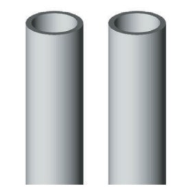 2 Metri Tubo Rigido Diametro 20mm Autoestinguente Grigio Made In Italy