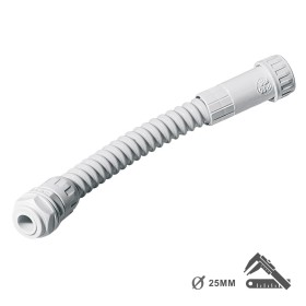 Raccordo Tubo Scatola Curva Flessibile Per Tubo Rigido Diametro 25mm IP65 Made In Italy