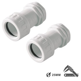 2 PZ Bloccatubo Raccordo Tubo Scatola Diametro 25mm Per Tubo Rigido IP65 Made In Italy