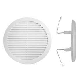 Griglia di Ventilazione Rotonda Con Molla D90mm Foro Regolabile 55-85mm Made In Italy