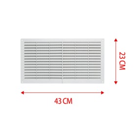 Griglia di Ventilazione Rettangolare 430X230mm Griglia Aerazione In Plastica Made In Italy