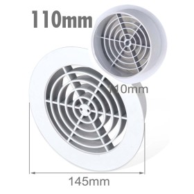 Griglia di Ventilazione Rotonda Griglia Aerazione In Plastica D145mm Foro 110mm H40mm