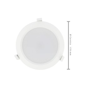 Lampada Faro Led Incasso Da Soffitto 25W Bianco Neutro Rotondo Per Negozio Diametro 170mm IP44