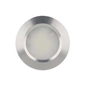 Mini Faretto Led Da Incasso Rotondo 3W AC/DC 12V DC 24V Bianco Freddo Foro 50mm Colore Alluminio Satinato