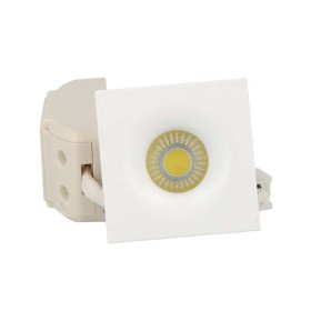 Mini Faretto Led Da Incasso Quadrato 3W Bianco Caldo 38 Gradi