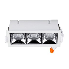 Faretto Led Da Incasso Rettangolare 3X4W Neutro 4000K UGR<19 Riflettore 38° CRI>90 Chip Samsung SKU-989