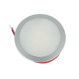 Mini Faretto Led Da Incasso Rotondo 5W AC/DC 12V DC 24V Bianco Caldo Foro 60mm Colore Alluminio Satinato