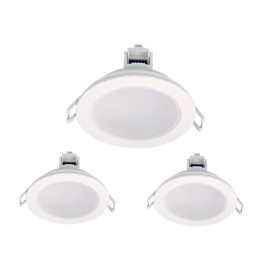 3 Faretti Led Da Incasso Dimmerabile 5W 220V Rotondo Bianco 6500K D87mm Foro 70mm IP65