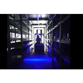 Lampada Fanale Faro Led Lineare Per Carrello Elevatore Muletto Luce Blue 12V-80V 30W Segnaletica Sicurezza