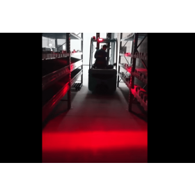 Lampada Faro Led Lineare Per Carrello Elevatore Muletto Luce Rosso 12V-80V 30W Avvertimento Visiva Sicurezza Movimento Magazzino