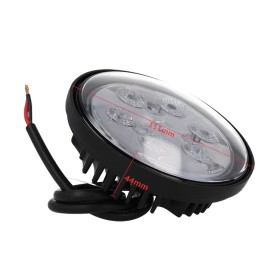 Fanale Rotondo Luci Diurne A Led Work Light Faro Da Lavoro 12V 24V 18W (6X3W) IP67 Bianco